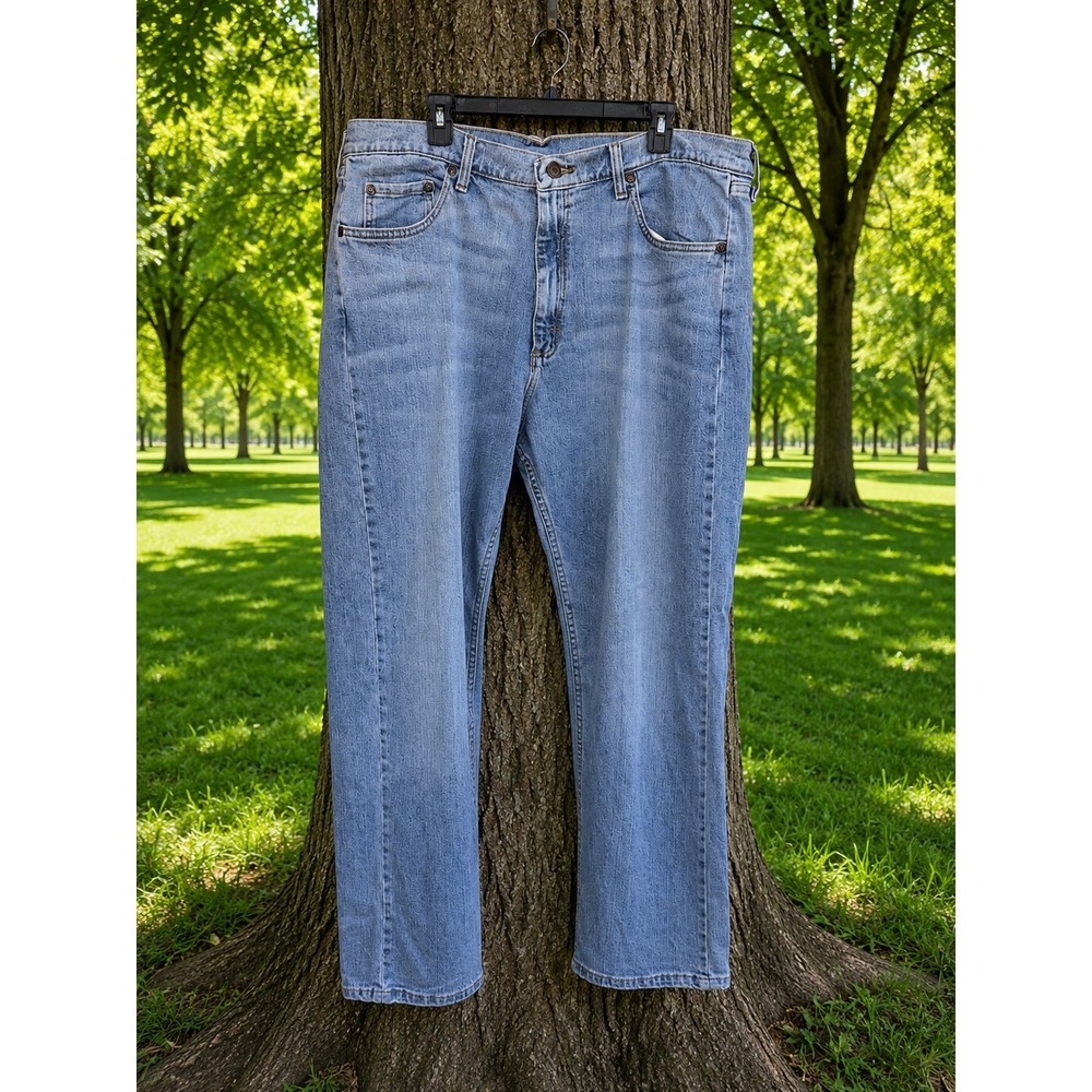 WRANGLER Men's Jeans 40x30 Light Wash Straight Leg Denim‎ Casual Western Cowboy